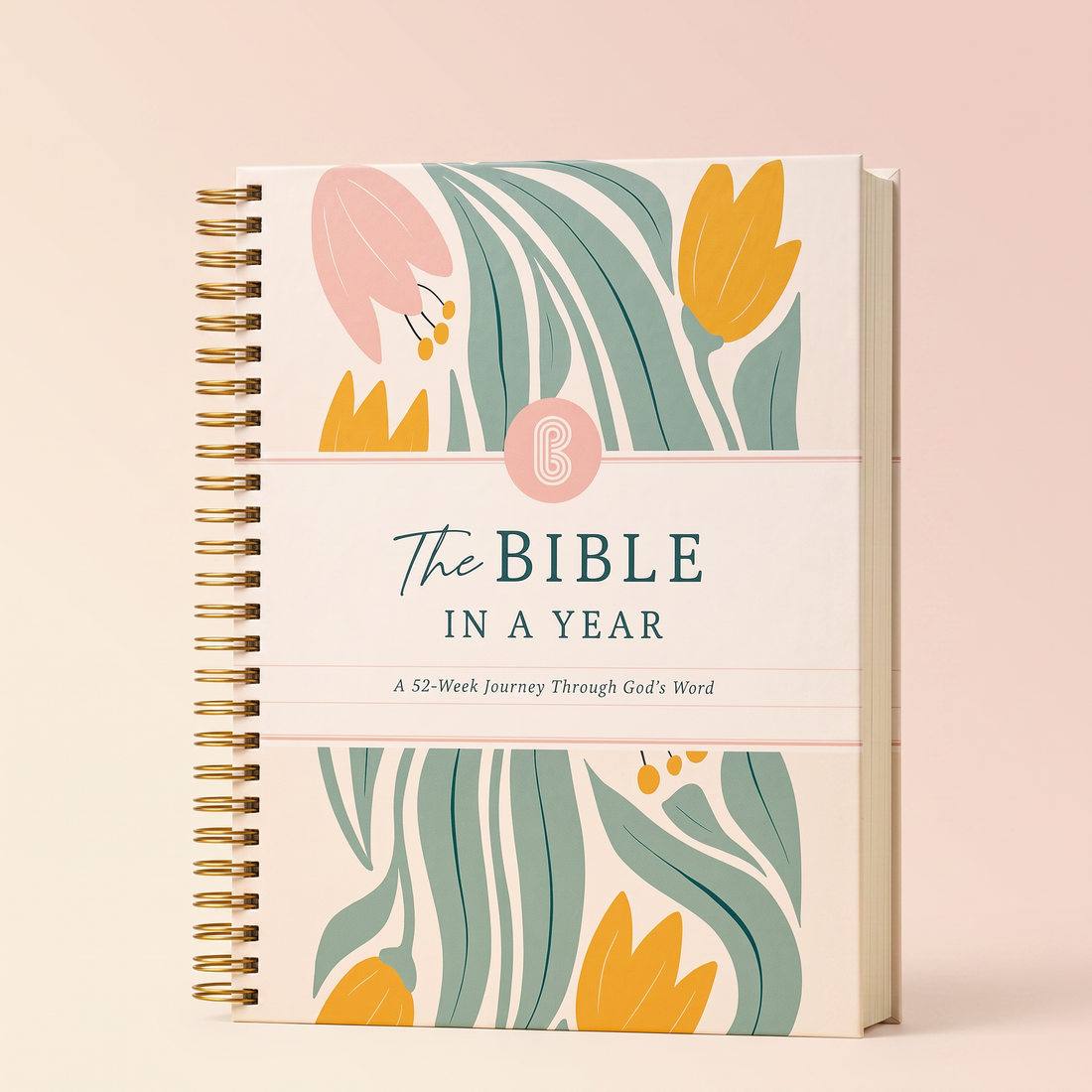The Bible In A Year: A 52-Week Journey Through God's Word — Spiral-Bound Study Book, 50lb Paper view 1