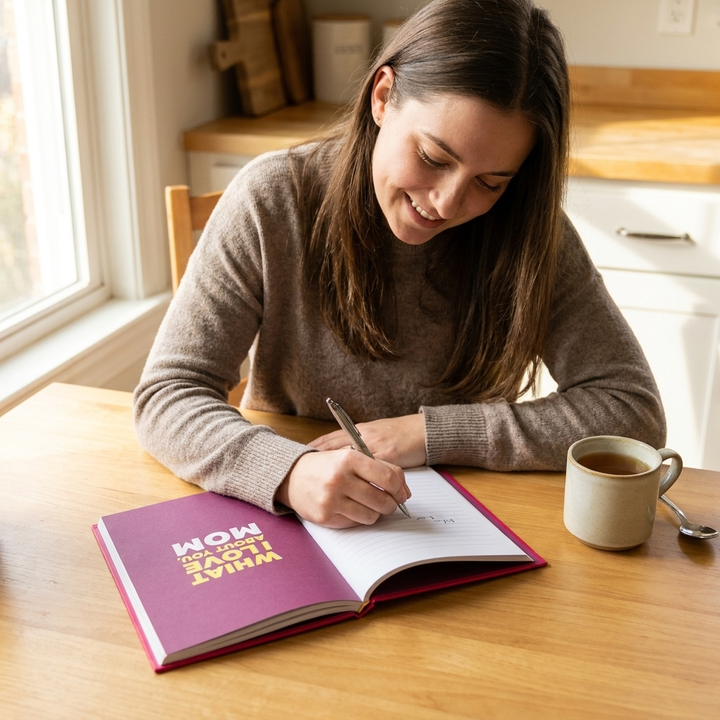 Caitlin — with What I Love About You, Mom