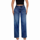 Dark Blue wide-leg jeans