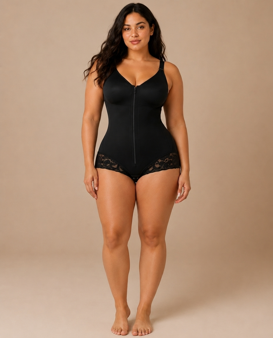 Sculpt Bodysuit black front studio