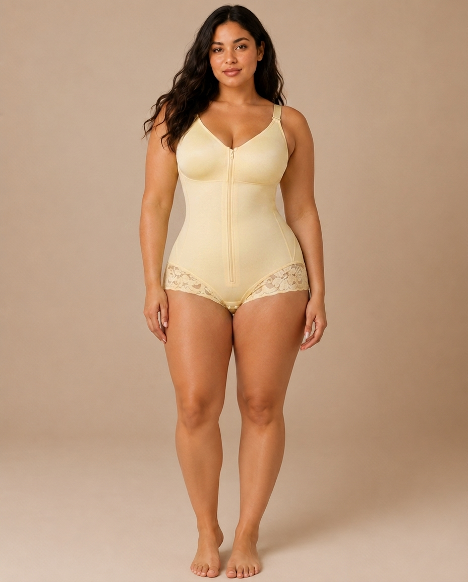 Sculpt Bodysuit butter front studio