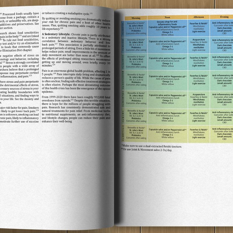 The week-by-week routine table page