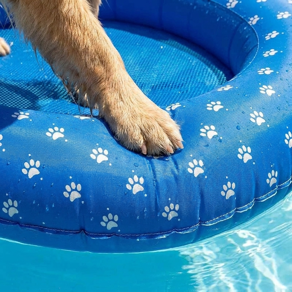 Close-up of the dry-paw raised platform on the Sereve float