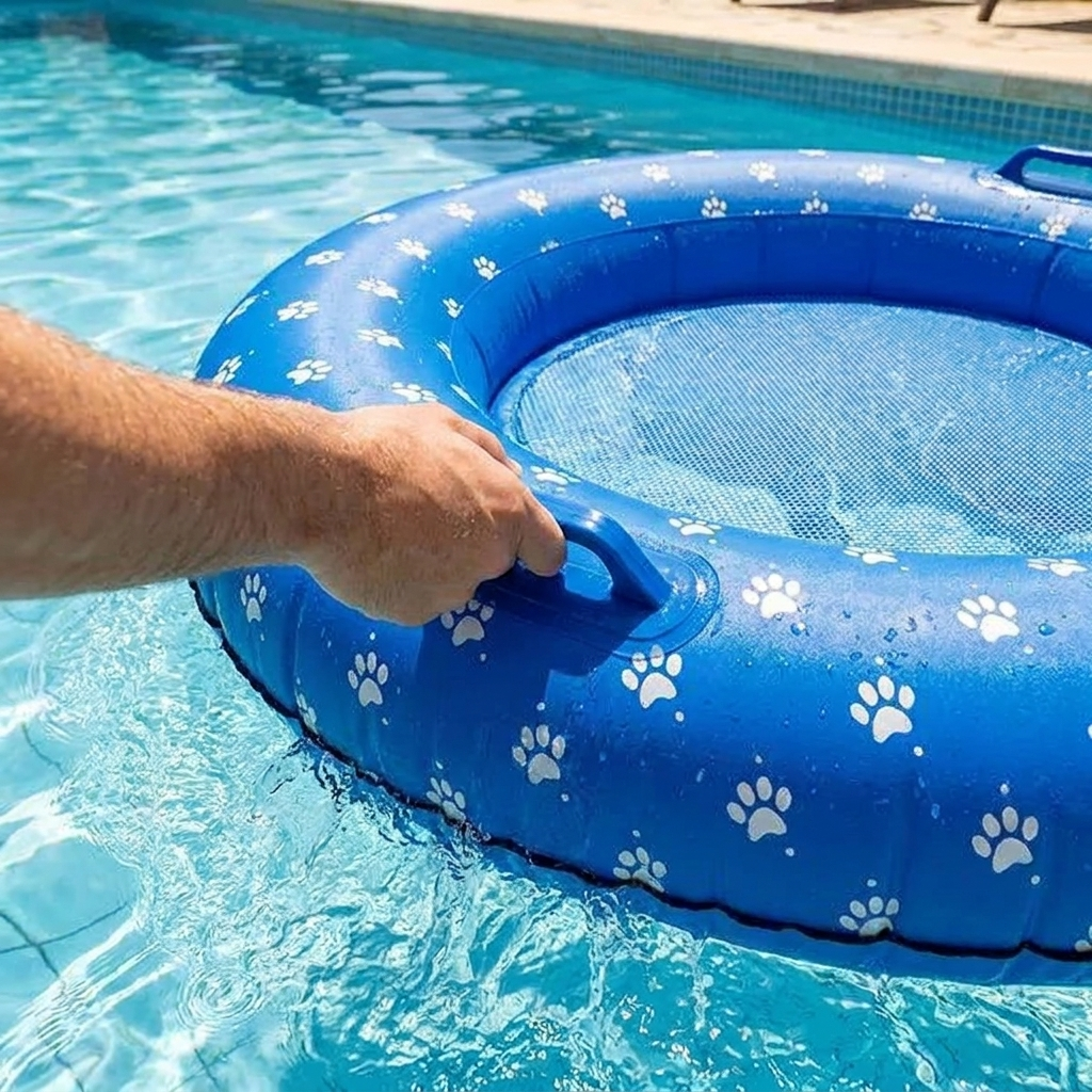 Close-up of the carry handle on the Sereve float