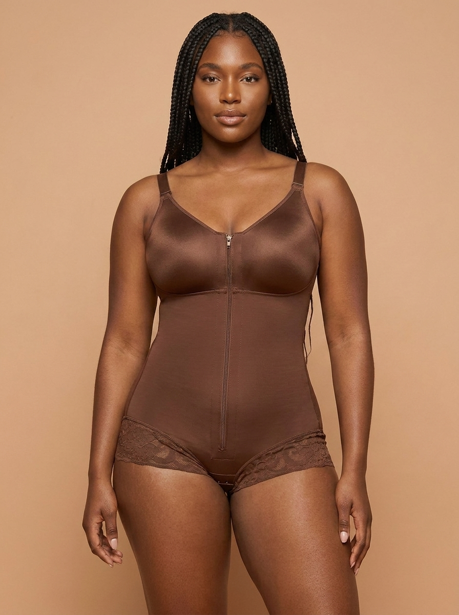 The Sculpt Bodysuit in mocha
