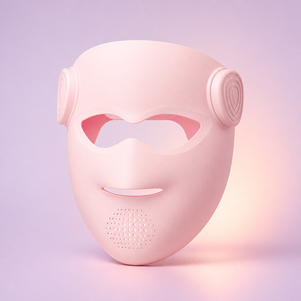 GLOW 4D Pink LED face mask