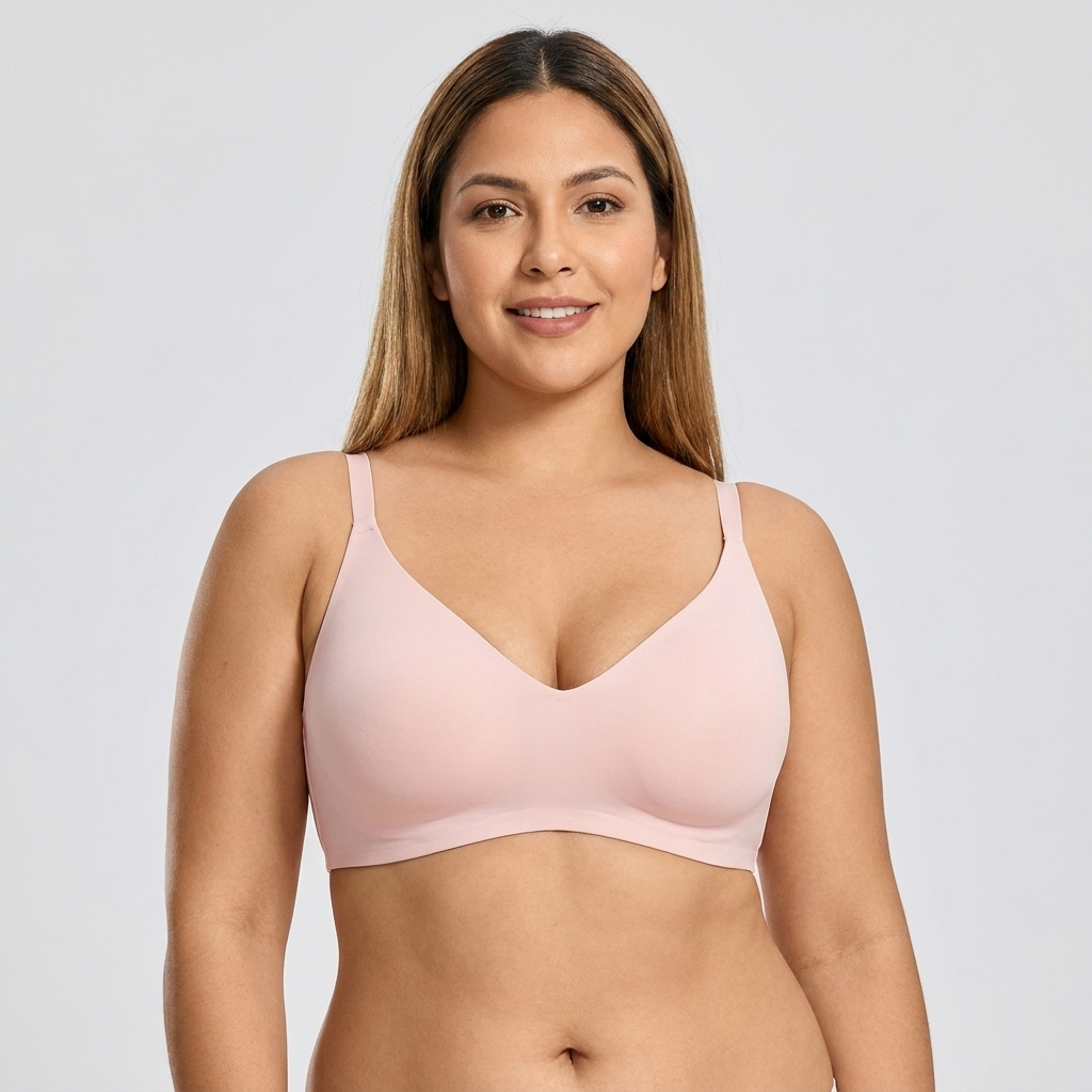 Wireless push-up bra — Pink