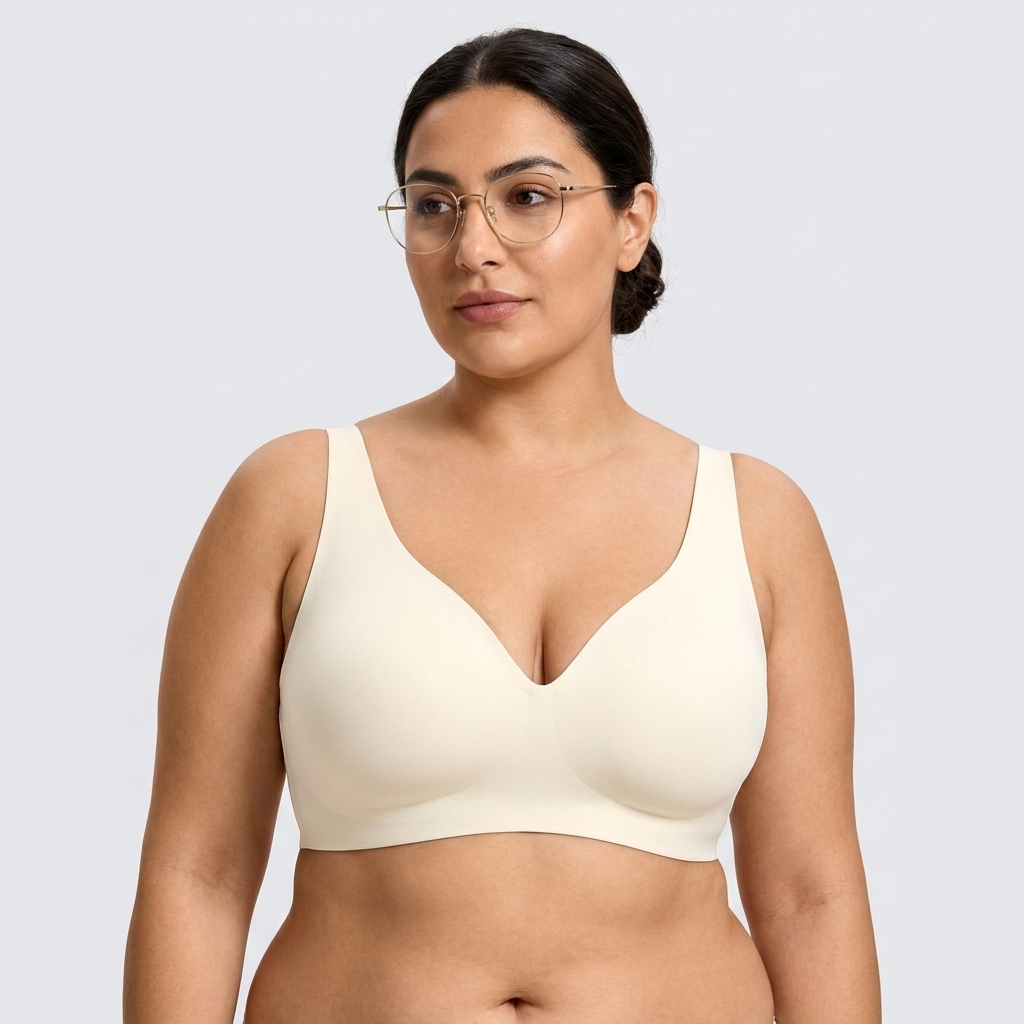 Wireless push-up bra — White