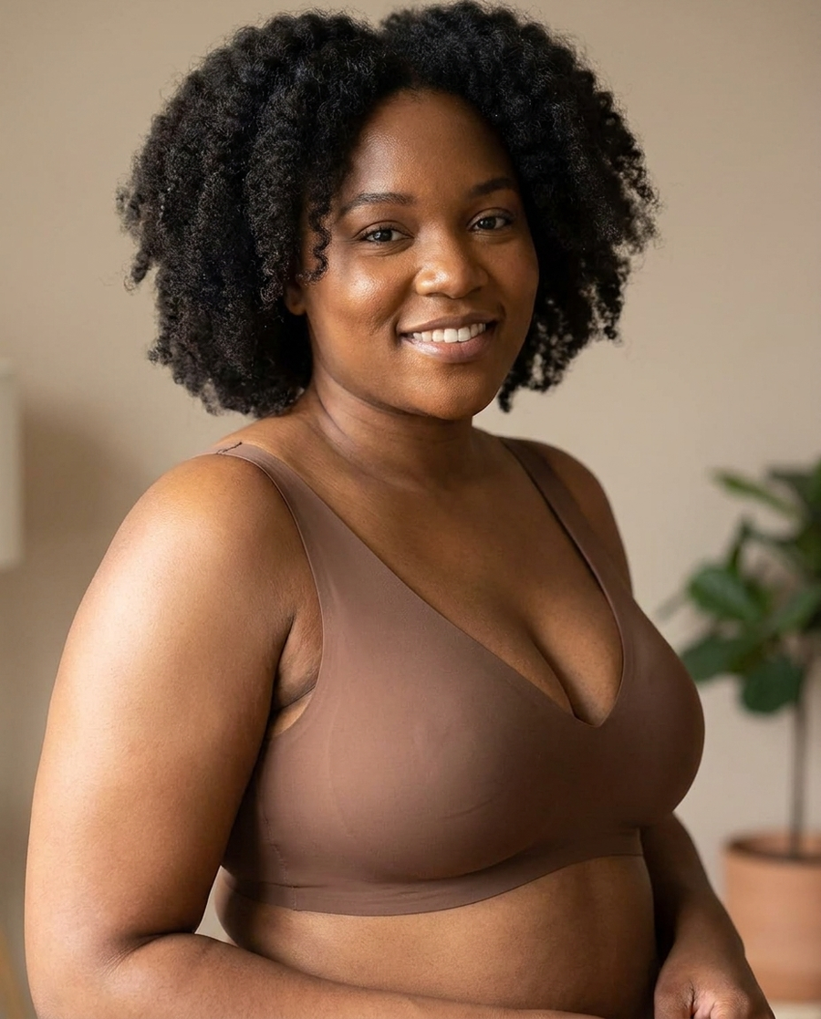 Customer showing natural lift from the bra