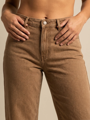 Mocha jeans waistband detail