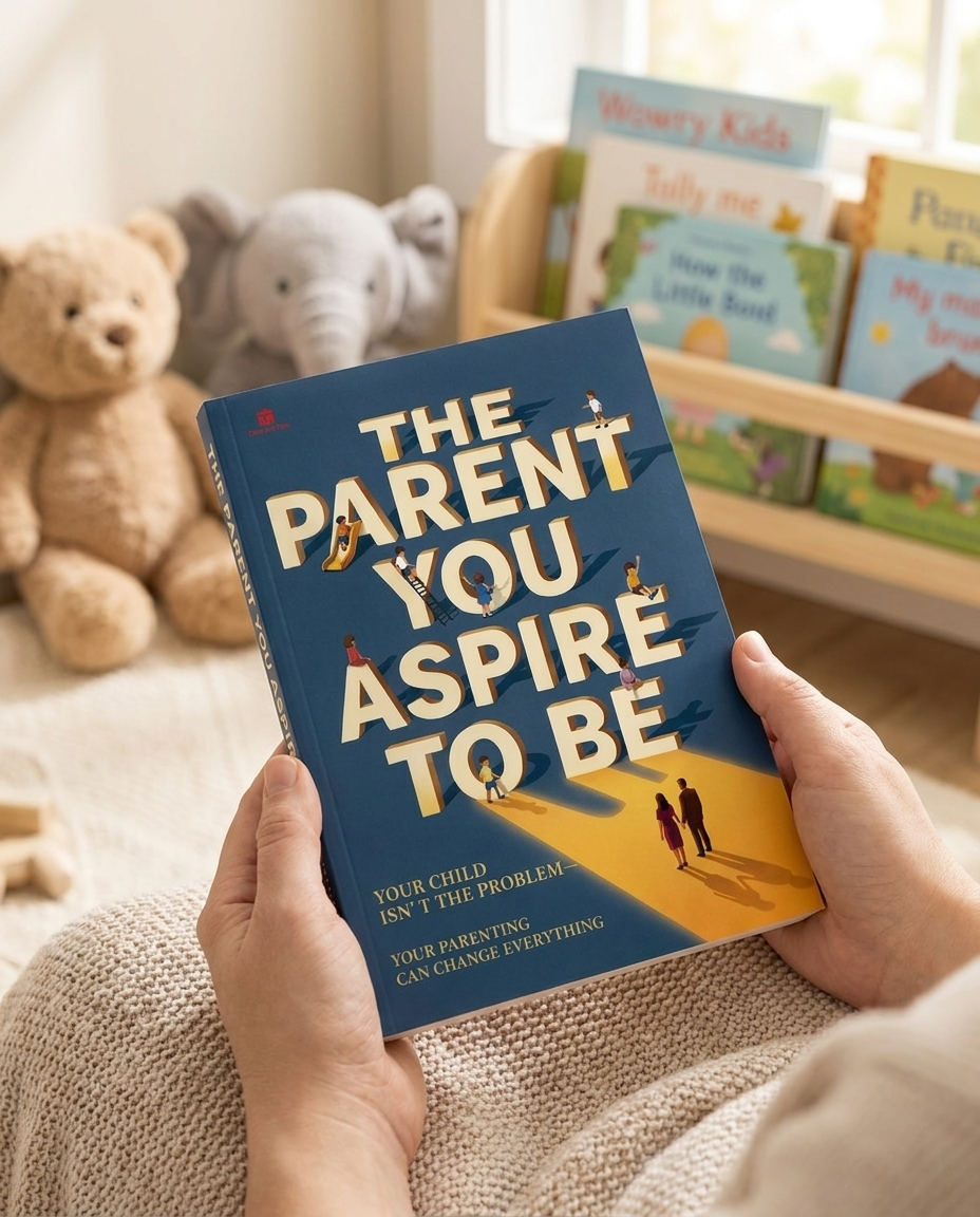 Parent holding the book