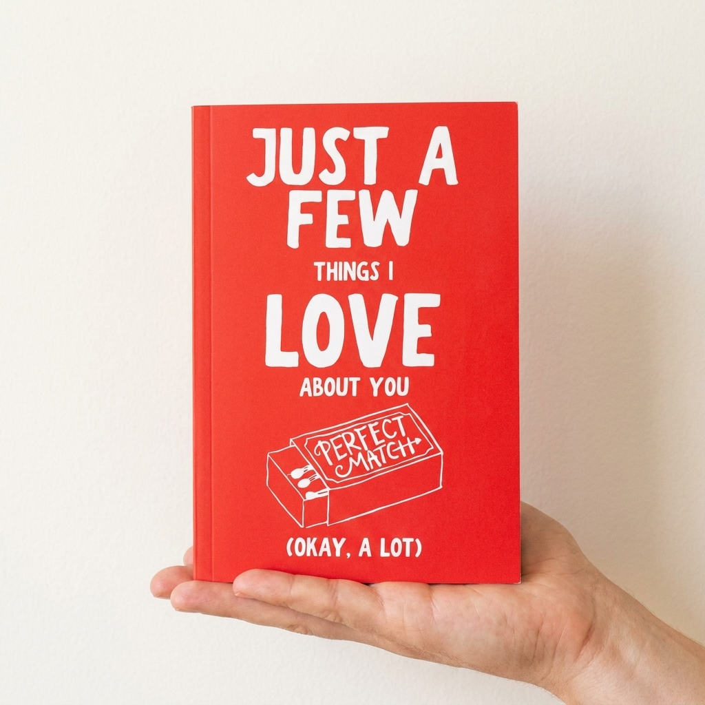 The book held in one hand showing its 6 by 9 inch size